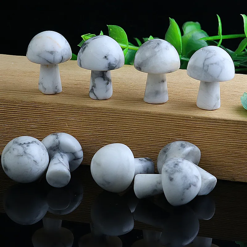 Mini Natural Crystal Mushroom Chakra Gemstone wholesale Stone Healing Energy Crystal Mushroom Carving for Home Decoration Gift