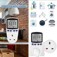 UK Plug Digital Wattmètre LCD Compteur d'énergie Compteur d'électricité Prise de courant Testeur électrique Prise de mesure Analyseur de puissance