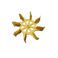 Aérateur à roue à aubes pour étang à poissons et crevettes, en PP/Nylon, couleur jaune, longue durée de vie, garantie 1 an, pièces de rechange