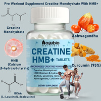 Gouttes liquides monohydratées de créatine | Avec HMB, BCAA, Ashwagandha et curcumine 95%