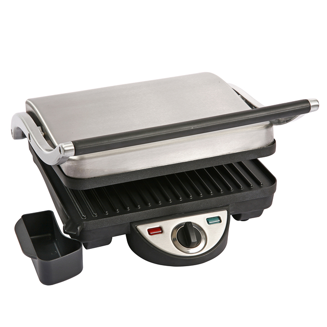 Panini Maker, 4 Slice Panini Press Grill, Sandwich Maker Non-Stick Coated Plates