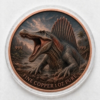 Pièce de monnaie commémorative en cuivre pur 999 de 1 oz, motif Dragon du Désert, haute relief, peinte aux UV, pour collectionneurs - Vente en gros