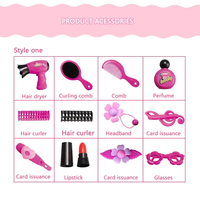 Table de maquillage de jeu d'imitation KSF pour enfants, stimule l'imagination des filles, jouets de beauté et de mode avec miroir réglable