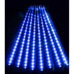 ไฟประดับ LED รูปดาวตก สายไฟร้อยกันแบบกันน้ำสำหรับตกแต่งภายนอกอาคาร ไฟประดับตกแต่งวันหยุด ไฟม่านรูปดาวกระพริบ - Product Image 1