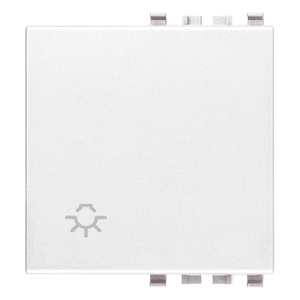 Interrupteur mural symbole lumière blanche, longueur 4,9 cm, hauteur 2,29 cm - Product Image 1