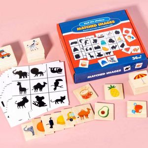 Juego de Reconocimiento de Animales y Frutas, Clasificador de Imágenes, Rompecabezas Montessori, Juguetes de Emparejamiento de Sombras - Product Image 2