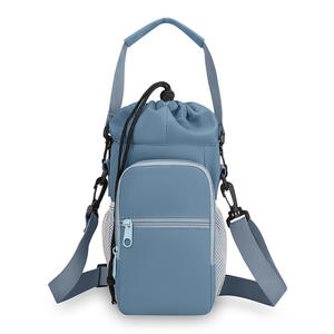 Sac à dos multifonctionnel à cordon de serrage, petit sac seau avec poche pour téléphone et clip pour clés, pour un usage quotidien, rose - Product Image 2