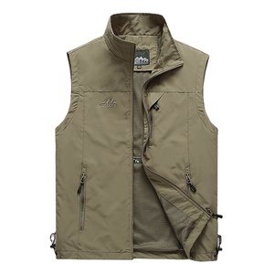 Usine personnalisée décontracté automne couleur unie pêche vestes <span class=keywords><strong>sans</strong></span> manches <span class=keywords><strong>de</strong></span> haute qualité séchage rapide Anti-boulochage polyester unisexe - Product Image 1
