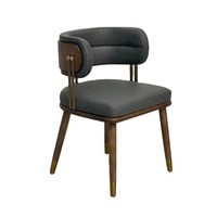 Chaise de salle à manger moderne Purelyfeel en bois, revêtement en similicuir, dossier ergonomique, écologique, non pliable, pour usage domestique et commercial