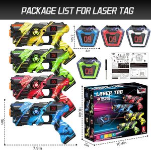 Set di 4 Pistole <span class=keywords><strong>Laser</strong></span> Tag con Display LED Digitale del Punteggio, Giocattoli Multifunzione a Infrarossi per Bambini - Product Image 6
