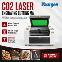 Machine de gravure et de découpe au laser CO2 700 x 500 mm, graveur et découpeur non métallique pour cadeaux personnalisés
