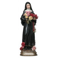 Statue en résine de Sainte Rita de Cascia, figurine décorative religieuse, décoration d'autel pour église catholique et maison, artisanat personnalisé OEM ODM