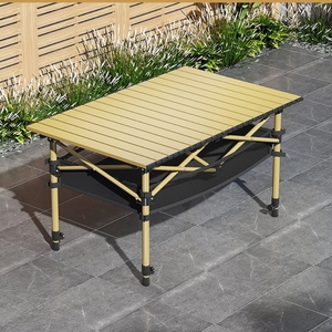 Table pliante portable moderne en aluminium pour l'extérieur, table stable en acier au carbone pour le camping - Product Image 5