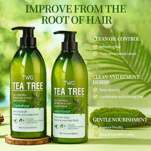 TWG OEM Custom 800ml Champú y acondicionador de árbol de té Acondicionador refrescante y esponjoso Control de aceite Champú anticaspa de árbol de té - Product Image 2