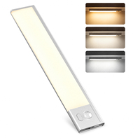 Lampe à détecteur de mouvement rechargeable à LED pour armoire, placard, cuisine, escalier, couloir, sans fil, magnétique, en aluminium, logo personnalisé