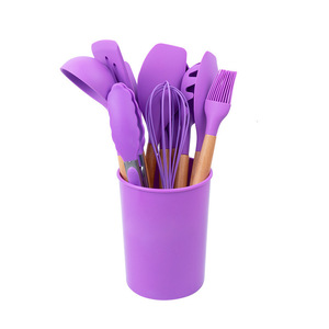 Accesorios <span class=keywords><strong>de</strong></span> <span class=keywords><strong>Cocina</strong></span> <span class=keywords><strong>de</strong></span> <span class=keywords><strong>Silicona</strong></span> 12 en 1 con Mangos <span class=keywords><strong>de</strong></span> Madera, <span class=keywords><strong>Utensilios</strong></span> <span class=keywords><strong>de</strong></span> <span class=keywords><strong>Cocina</strong></span> Certificados - Product Image 4