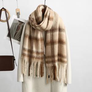 Écharpe <span class=keywords><strong>en</strong></span> cachemire tendance pour <span class=keywords><strong>cape</strong></span> d'hiver de luxe, écharpes classiques de créateur, écharpes à carreaux, châle épais, couverture chaude pour femmes, cachemire - Product Image 3