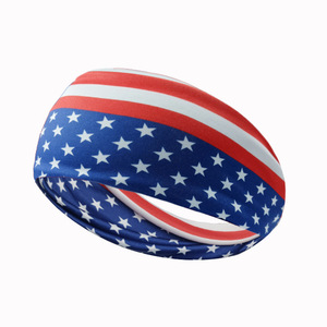Fascia per Capelli con Bandiera Americana all'Ingrosso, Fascia Sportiva Stampata per il Giorno dell'Indipendenza, Fascia per Capelli da Donna per Fitness, Corsa e Yoga, Ideale per Regali - Product Image 2
