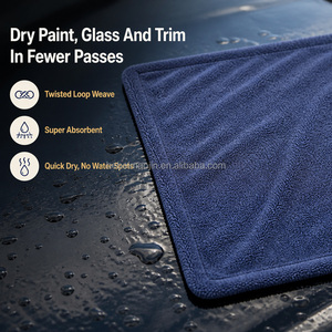 Serviettes de lavage auto en microfibre torsadée sans bords, double séchage, microfibre 1600 gsm, pour l'entretien et le detailing automobile, chiffon super absorbant - Product Image 2