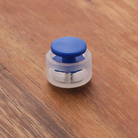Stoppeur de cordon rond double trou en nylon transparent et coloré de 17 mm, sans nickel, pour chapeaux et vêtements