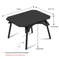 Table pliante d'extérieur réglable en hauteur, ultralégère et portable pour pique-nique, camping, moto, voyage