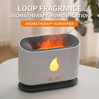 Diffuseur d'arômes OEM personnalisé pour bureau, humidificateur d'air à flamme, atomiseur d'eau 200 ml, brume douce pour la maison, diffuseur d'huiles essentielles