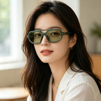 Lunettes de soleil à monture intégrale avec verres PC UV400, durables, unisexes, protection des yeux, pour les sports de plein air, les voyages, la conduite, la plage