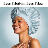 Slaapmuts van satijnzijde met verstelbare sluiting, aangepaste logo, voor vrouwen met krullend natuurlijk haar, anti-frizz, vochtinbrengend, elastische band