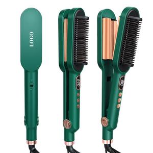 0728 Professional Dual-function Hair Straightening Comb Pa+<b>spray</b> <b>Paint</b> Long-lasting Wand Ceramic Heating 2-in-<b>1</b> Styler - Product Image 2