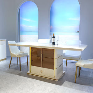 Estante de vino de madera para sala de estar de diseño moderno, armario de almacenamiento de esquina, muebles de Bar para el hogar, armario de vino de exhibición de vidrio para comedor de madera - Product Image 3