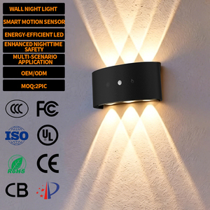Lámparas de Pared Modernas para Interiores con Carcasa de ABS de Ahorro de Energía, Iluminación Arriba y Abajo, con Logotipo Personalizado, Gran Venta - Product Image 3
