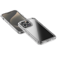 Pour iPhone 16 étui de téléphone portable 1.5MM couverture arrière en acrylique transparent étui de protection en TPU pour iPhone SE 12 13 14 15 Mini Pro Max