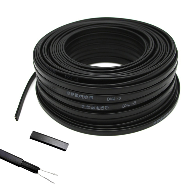 Soft Flexible Pipe Freeze Protection Self-regulating Heating Cable 220V 20W/m Flame Retardant Cable