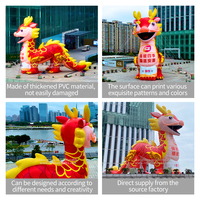 Modèle publicitaire gonflable personnalisé grand dragon de dessin animé mascotte de performance extérieure accessoires décoratifs pour la publicité extérieure