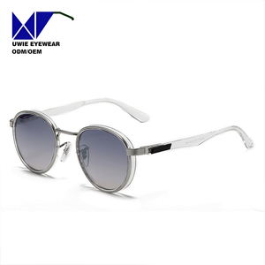Lunettes de soleil rétro vintage OEM, style punk, avec logo personnalisé, protection UV400, verres et monture en PC, pour hommes et femmes - Product Image 4