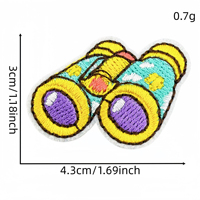 Patch thermocollant brodé à l'effigie de paysages mignons sur le thème du voyage : Soleil, Montgolfière, Arbre, Avion