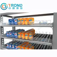 냉장고를 위한 가동 가능한 선반 롤러 음료 진열대 중력 선반설치