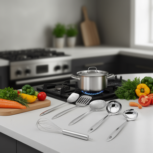 ชุดอุปกรณ์ครัว 6 ชิ้น สแตนเลส ตะหลิว ทัพพี ตะแกรงตัก ช้อน ตะกร้อมือ อุปกรณ์ทำอาหาร - Product Image 3