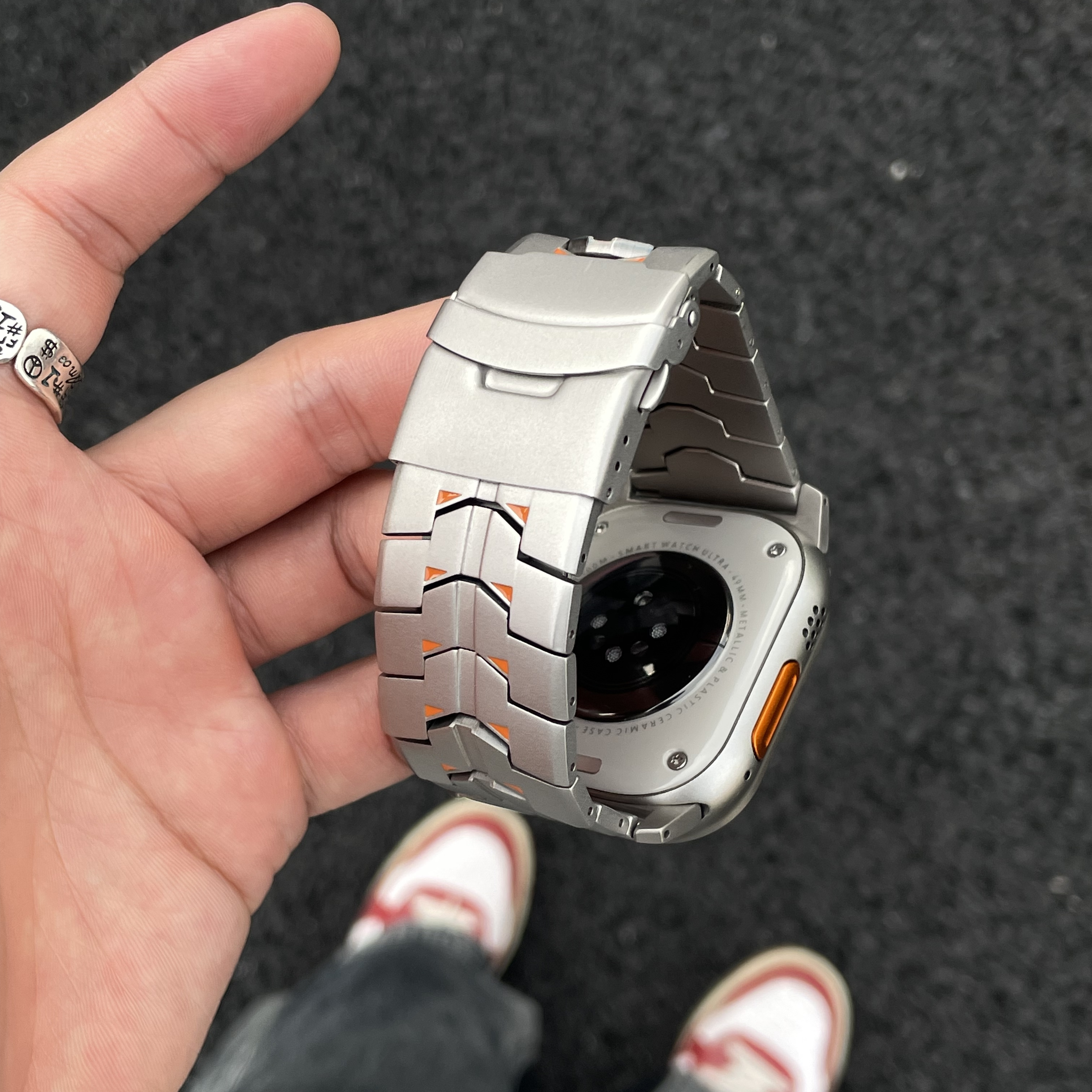 Металлический ремешок из титанового сплава для Apple Watch Ultra 49 мм 10 9 8 7 45 мм браслет титановый ремешок для IWatch 6 5 4 SE