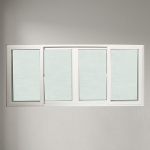 Ventana Corredera Doble de PVC HOFFEN PRO con Mosquitera de Fibra de Vidrio Blanca 240x110 para Uso Exterior y en Sótanos - Product Image 3