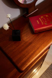 Table de toilette de luxe avec miroir LED et tiroirs, chaise, commode, armoire à maquillage, commodes, chambre - Product Image 2