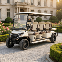 Voiturette de golf électrique au lithium 72V personnalisée Rainbow Premium, 8 places, tout-terrain surélevée avec moteur 5 kW pour terrains de golf