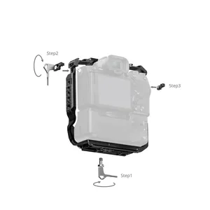 Jaula para cámara <span class=keywords><strong>Sony</strong></span> A7 V/7 IV/7R V/7R IV/<span class=keywords><strong>7S</strong></span> III/A1 con agarre vertical VG-C4EM, placa Arca Swiss, doble cold shoe y riel NATO de 1/4 de pulgada - Product Image 3