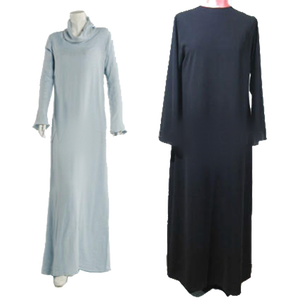 Robe Abaya respirante en tissu de bambou biologique écologique magnifiquement simple, col carré arrondi devant, musulman traditionnel - Product Image 3