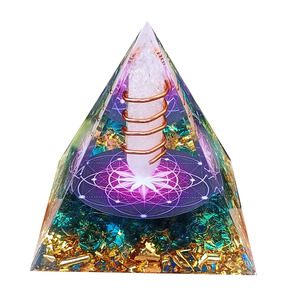 Pyramide en cristal Kogiya, pilier blanc en résine époxy, décoration artisanale pour la maison, ornement de bureau - Product Image 5