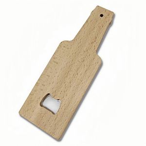 Ouvre-bouteille en bois personnalisé en forme de bouteille de bière, écologique, créatif, ouvre-bouteille plat en bois avec trou - Product Image 4