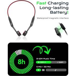 Audífonos Deportivos Inalámbricos Demicea de Conducción Ósea, con Reproductor MP3 de 32GB, Micrófono Integrado, Resistentes al Agua IP68, para Fitness y Juegos - Product Image 5