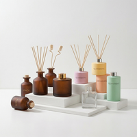 Bouteilles diffuseuses en verre, bouteilles diffuseuses personnalisées, bouteilles diffuseuses à roseaux 100ml 200ml 500ml, bouteilles diffuseuses à roseaux vides, ambre givré