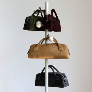 Sac bandoulière carré en cuir véritable haut <span class=keywords><strong>de</strong></span> gamme, design <span class=keywords><strong>de</strong></span> niche, élégant et polyvalent, avec fermeture éclair, couleur unie, pour porté à la main - Product Image 4