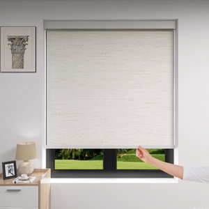 Persianas Enrollables Opacas con Textura de Lino ZSTARR, Tela de Mezcla de Cáñamo Natural, Ecológicas, Duraderas y Transpirables <span class=keywords><strong>para</strong></span> Ventanas de Dormitorio - Product Image 1